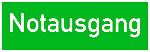 Notausgang selbstklebendes Schild, Rettungskennzeichnung sehr stabil