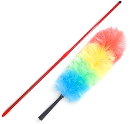 60 cm antistatischer, ausziehbarer Griff, Staubwedelstange, lange Bürste, hygienisch (der Stab ist eine zufällige Farbe)