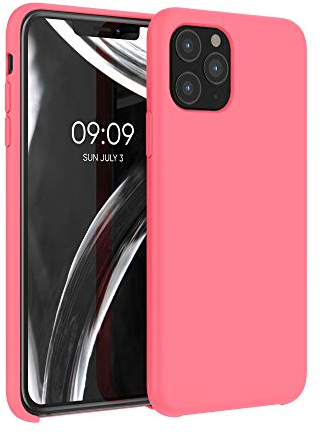 kwmobile Hülle kompatibel mit Apple iPhone 11 Pro Hülle - Silikon Handy Case - Handyhülle weiche Oberfläche - kabelloses Laden - Neon Koralle