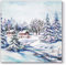 20 Servietten Dorf im Winterwald als Tischdeko für Weihnachten 33x33cm