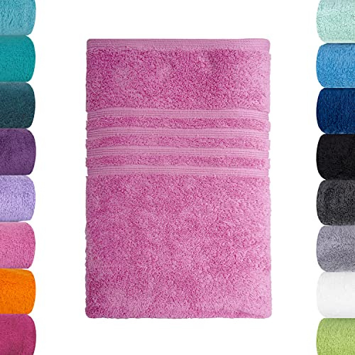 Lavea® Duschtuch 70x140 cm – Koralle | 100% Baumwolle – Weiches Frottee Duschtuch, Duschhandtuch Set für Badezimmer, Sport & Wellness, Frottierserie Bali