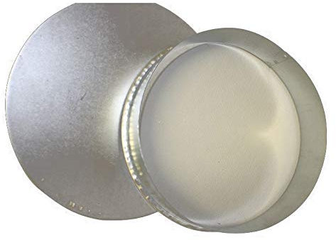 FAL Wand - Kapsel 130mm Durchmesser Ofenrohr Rauchrohr feueraluminiert Ofenrohrdeckel Silber