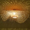 COCOL Natürliche Deckenlampe Aus Bambus Und Rattan Landbeleuchtung Deckenleuchte E27 Retro Deckenlicht Handgewebte Korridorlampe Schlafzimmer Restaurant Dekoration Lampe Energiesparlampe,85cm