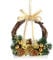 com-four® Weihnachts-Hänger für die Weihnachtsdeko, Christbaumhänger als winterlicher Dekoartikel, Kranz als Anhänger mit bunt glitzernden Ornamenten (1 Stück - Kranz 20cm goldfarben)