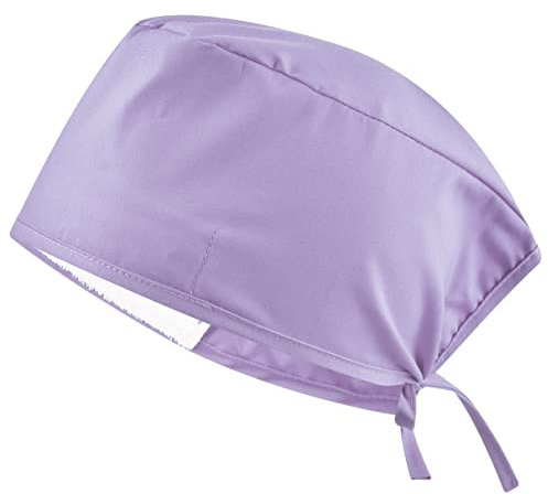 B-well - Cuffia chirurgica in tessuto, accessorio per medici, infermieri, dentisti, farmaci, veterinari, personale medico (viola)