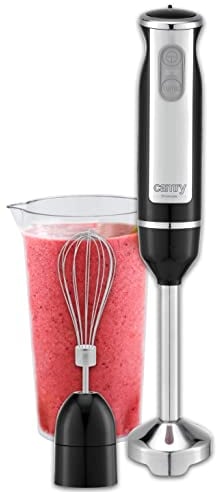 Camry CR 4621 Stabmixer, 1000W, Mixer mit Becher, Schneebesen, Mixer mit 2 Gechwindigkeiten, Blender