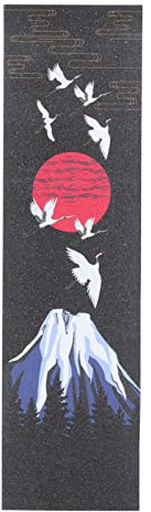 BESPORTBLE Blech Skateboard-aufkleber Mit Vier Rädern Klebriges Skateboard-griptape Japanisches Longboard Scooter Schleifpapier Griptape Für Longboards Befestigung Sandpapier Haushalt