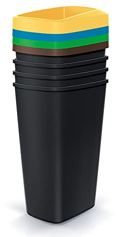 Juego de 4 cubos de reciclaje de 45L cada uno KEDEN.