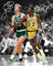 Ikonic Fotohaus Magic Johnson Larry Bird signiertes Foto Autogramm Druck Wandkunst Heimdekoration