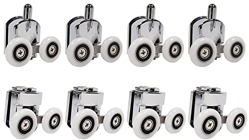 Set mit 8 Rollen für Duschtüren, 23 mm Raddurchmesser, oben und unten, Ersatzteile (23 mm-8 Stück) (25Mm - 8 Stück)