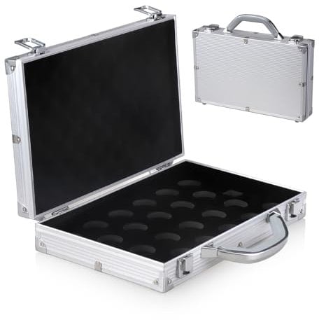 JTVTW Snooker Ball Carry Case for 2 1/16 Snooker Balls Holds 22 Balls Aluminium