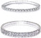 ARHZ 2 Pièces Bracelets de Cheville pour Femme en Diamant Scintillant, Charme D'argent de Cristal Élastique, Mariée