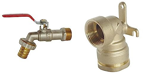Robinet d'arrosage à sphère 20/27-26/34 nickelé - Manette plate & SOMATHERM 851-25-20S for You-Applique Murale Laiton pour Tube PE D25-F20/27, Gris