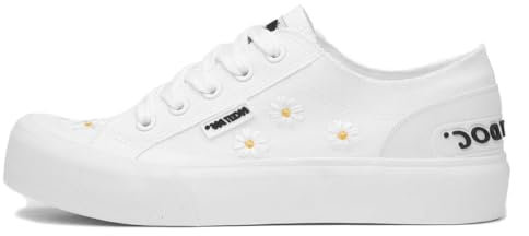 Rocket Dog Womens Cheery Embroidery 12A Canvas Cotton WHITE3