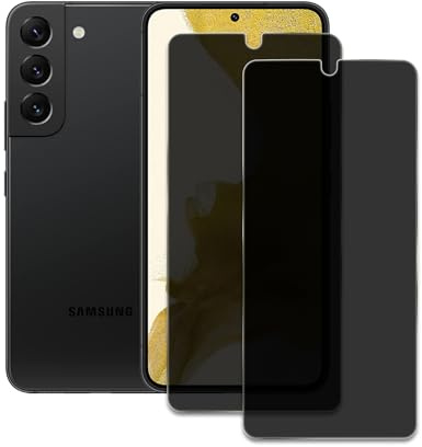 2pcs Verre Trempé Anti Espion pour Samsung Galaxy S22/S23, Privacy Film de Protection en Verre Trempé, Écran Anti-rayures, Anti-emprenites digitales, Haute Définition, Sans Bulles