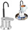 Moka con Beccuccio Singolo, Moka a Tubo Singolo in Lega di Alluminio, 1 Tazza da 50 Ml, Macchina per caffè, Caffettiera Italiana con Beccuccio per Esterni, Feste e Viaggi