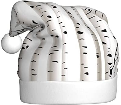 Birke Tree Santa Hat Weihnachtsmütze Urlaub Hut Für Neujahr Festliche Party Supplies Party Hüte Weihnachten Caps Xmas Cap