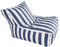 Schwimmender Sitzsack for Pool Im Freien, Gestreift, Oxford-Sitzsack-Pouf-Bezug Ohne Füllung, for Schwimmbecken, Liegen, Flöße, Strand, Garten, Sitzsack, SOA-Bett, Ohne Füllung(Gray Blue)