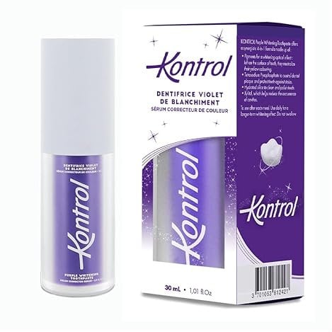 Kontrol Dentifricio Viola sbiancante - Siero correttore di colore 30ml per un sorriso luminoso