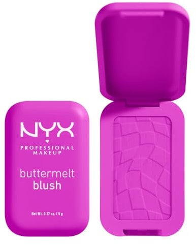NYX PROFESSIONAL MAKEUP - Blush en Poudre, enrichi en beurre de mangue, beurre d'amande & beure de karité - Texture Fondante - Formule Vegan - Buttermelt Blush, Teinte : All The Butta