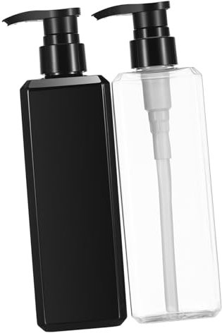 Mikinona 500ml Refillable Shampoo Conditioner Dispenser Empty Pump Bottle Set for Shower Gel Secure Closure