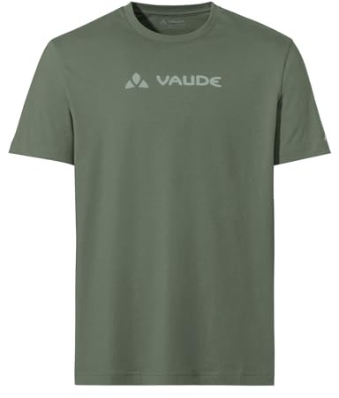 VAUDE Herren Logo T-Shirt II, funktionell und atmungsaktiv, 100% aus GOTS-zertifizierter Bio-Baumwolle, Agave, S