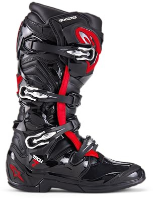Alpinestars Tech 7 Motocross Stiefel, schwarz/rot, 13 (48)