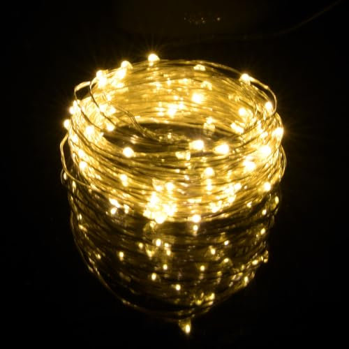 TuoTu USB LED Fairy String Light,100 LED Bulbs 33ft /10M, Silver Wire Waterproof Starry String Lights for Indoor, Bedroom Festival Christmas Wedding Party