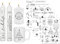 Sazhdmo 6 PCS Kerzentattoo (200+ Muster),DIY Wasserschiebefolie Kerzen,Kerzen Tattoo Folie,Aufkleber Xmas Kerzensprüche,Kerzen-Tattoos,Adventskerze,für Kerzen/Keramik (Schwarz)