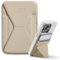 MOFT Magnetischer Wallet Ständer für iPhone 16/15/14/13/12 Serie Kompatibel mit MagSafe, MOVAS Vegan Leder Magnetischer Handyständer mit 3 Betrachtungswinkeln, 2 Kartenhalter (Earthen Beige)