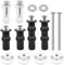 14PCS Universal Toilet Seat Fittings, Toilet Seat Screws Assortment, Quick Release Replacement Screws, Standard Bolts, Expanding Rubber Fittings, Toilet Blind Hole Fixings Top Nuts