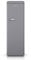 SWAN SR11050GRNE Retro Tall Larder Fridge with 337L Capacity, 5 Glass Fridge Shelves, 1 Chrome Wine Rack, 6 Door Shelves, 1 Salad Crisper, Energy Class E, Grey