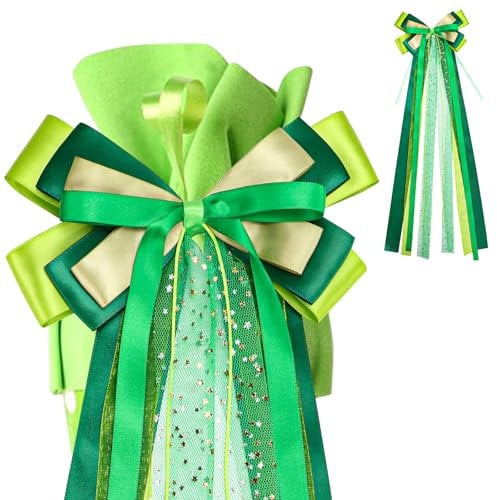 BEIMEIII Schultüte Mädchen Junge Schultüten Schleife Zuckertüten Schleife Schultüte Dekoration Schultütenschleife Zuckertüten Bastelset zur Einschulung Grün