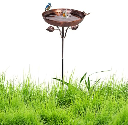 Vogeltränke für den Außenbereich, Vogeltränke, Outdoor-Dekoration mit 5 Zinken, Wasserspender für Terrasse, Garten, Hinterhof