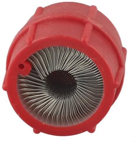 Plastic Car Battery Terminal Cleaning Tool with Stainless Steel Brush for Copper Pipe Deburring, 4-in-1 Electric Wire Brush for Battery Posts and Metal Pipes, Red/Black(Red (YC-522 BT12))