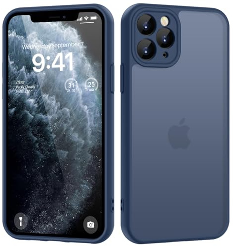 KPPIT for iPhone 11 Pro case,Blue | [Shockproof Military Grade Drop Protection] [Frosted Translucent]