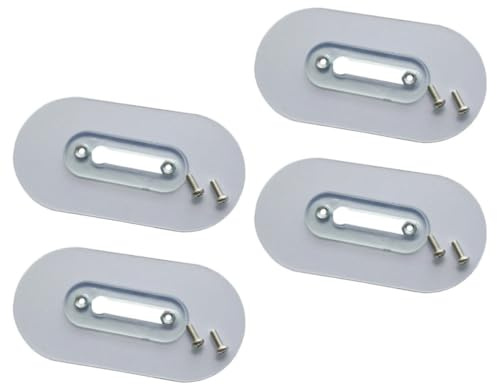 Mipcase 4 Set Adesivo per Viti Antitraccia Regolabile, Fissaggio senza Fori | Pvc e Acciaio Inossidabile, per Superfici Lisce e Pulite, Adatto a Cornice e Ombrello