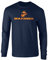 US Marines T-Shirt, zweifarbig, Logo-Grafik, langärmelig, offizielles Lizenzprodukt, Marineblau, XL