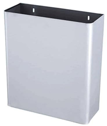 Jofel - Papelera Mural Inox, Papelera para Fijar en la Pared, Capacidad 20 Lts, Fácil Extracción para Limpieza, Múltiples Usos, Robusta, Resistente y de Larga Duración, AL71621
