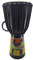 40cm Profi Djembe Trommel Bongo Drum Buschtrommel Percussion Motiv Buntes Muster Gecko Bemalt - (Für Kinder ab 6 Jahren und Anfänger)