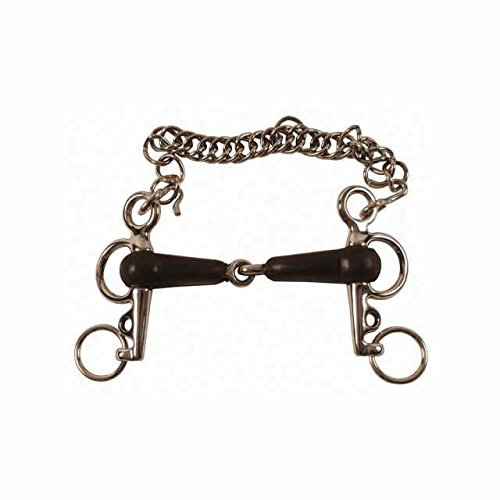 Pelham gebrochen Umbria Reiten auf Stangen Hof in Edelstahl, Pulver beschichtet Gummi Pflege des Pferdes und Scuderia umbria-equitazione