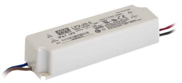 Mean Well – LED-Trafo 20 W 90 – 264 V bis 12 V DC wasserdicht IP67 LPV-20 – 12 – MW-LPV-20 – 12