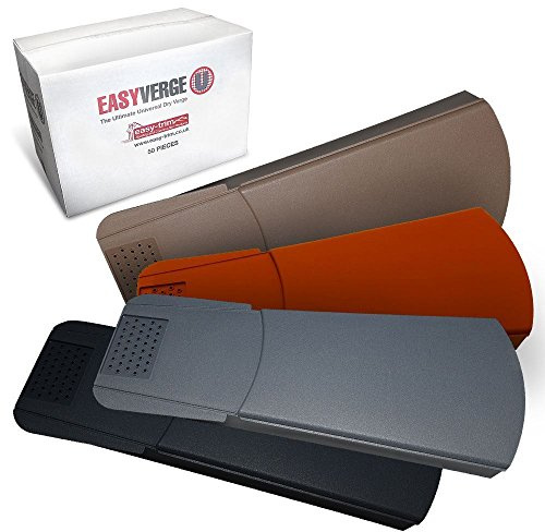 Easy Trim Dry Verge Units| Roof Edge for Gable and Apex roof| Box of 50 Dry Fix Verge Caps (Terracotta)