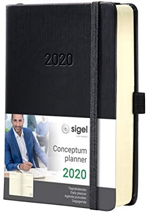 SIGEL C2010 Tageskalender 2020, ca. A5, schwarz, Hardcover Conceptum - weitere Modelle