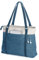 Arbeitstasche für Damen, mit Laptopfach, Reißverschlusstaschen, Lehrer-Tragetasche, Geldbörse, Blau, Large