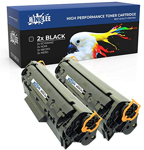 RINKLEE Q2612A Tonerkartusche kompatibel für HP Laserjet 1010 1012 1015 1018 1020 1022 1022N 1022NW 3010 3015 3020 3030 3050 3052 3055 M1005 M1319F | hohe Reichweite 2000 Seiten | Schwarz, 2er-Pack