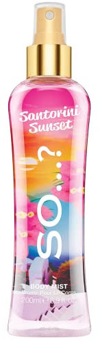 So…? Summer Escapes Damen Santorini Sunset Duftendes Körpernebel, bodyspray für damen 200ml