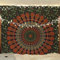Bless International Handgemachte indische Tapisserie Hippie Bohemian Psychedelic Pfaue Mandala Tapisserie für Wohnheim Strand Tischüberwurf Tischdecke (Grün Gold, Poster (76x101cm)