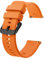 BISONSTRAP Watch Strap 20mm, Quick Release Silicone Watch Bands for Men Women (Orange, Black Buckle)