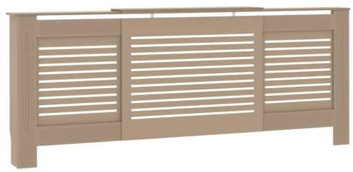 vidaXL Heizkörperverkleidung Lattenrost-Design Heizungsabdeckung Heizungsverkleidung Heizkörperabdeckung Heizung Abdeckung Heizkörper MDF 205cm